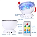 Ocean Wave Projector with Colorful LED Night Light & Lullaby - White