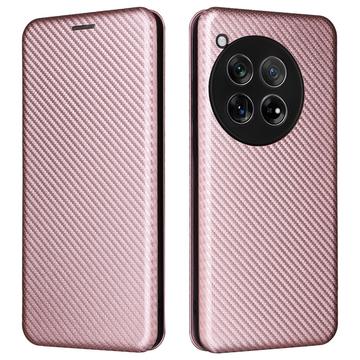 Funda con Tapa para OnePlus 12 - Fibra de Carbon