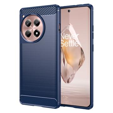 Carcasa de TPU Brushed para OnePlus 12R/Ace 3 - Fibra de Carbono - Azul