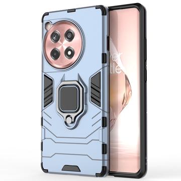 Carcasa Híbrida con Anillo Soporte para OnePlus 12R/Ace 3 - Azul