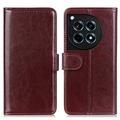 Funda con Cierre Magnético para OnePlus 12R/Ace 3 - Estilo Cartera - Marrón