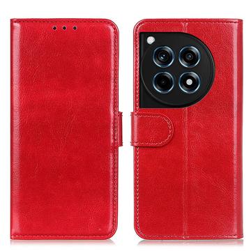 Funda con Cierre Magnético para OnePlus 12R/Ace 3 - Estilo Cartera - Rojo