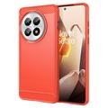 Carcasa de TPU Brushed para OnePlus 13 - Fibra de Carbono - Rojo