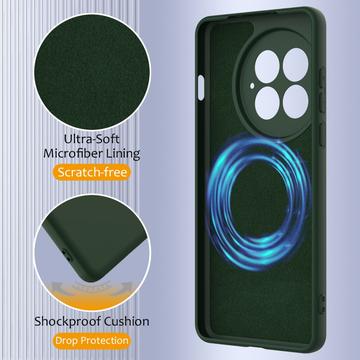 Funda de Silicona Líquida para OnePlus 13 - Compatible con MagSafe - Verde Oscuro