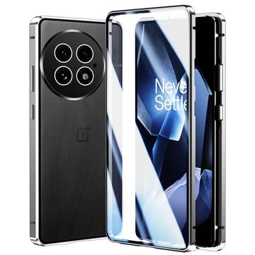 Carcasa Magnética con Cristal Templado para OnePlus 13 - Plateado