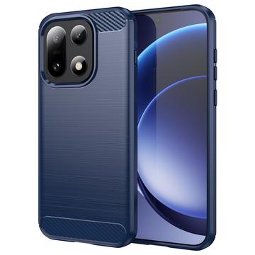 Carcasa de TPU Brushed para OnePlus 15 - Fibra de Carbono - Negro - Azul