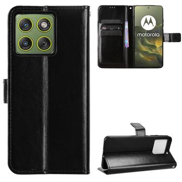 Funda de cartera con soporte para Motorola Edge 70 - Negro