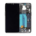 Carcasa Frontal & Pantalla LCD para OnePlus 6 - Negro - efecto espejo