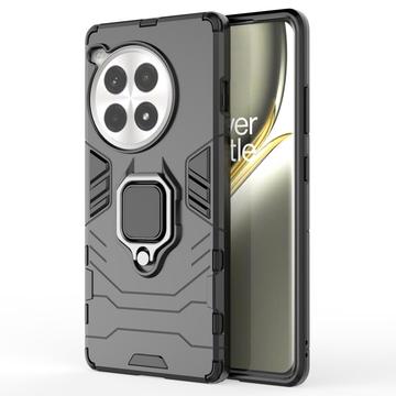 OnePlus Ace 3 Pro Funda Híbrida con Soporte de Anillo - Negro