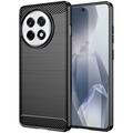 Carcasa de TPU Brushed para OnePlus Ace 5/5 Pro/13R - Fibra de Carbono - Negro