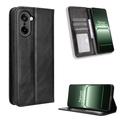 Funda con Cierre Magnético Retro para OnePlus Ace 5 Racing/Nord CE5 - Estilo Cartera - Negro