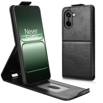 Funda abatible vertical con soporte OnePlus Ace 5 Racing/Nord CE5 - Negro