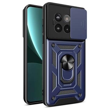 Funda híbrida con anillo giratorio y protector de cámara para OnePlus Ace 5/5 Pro/13R - Azul