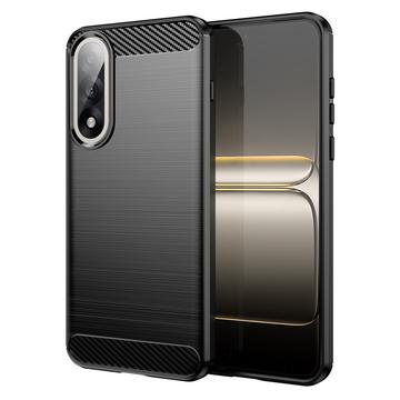 Carcasa de TPU Brushed para OnePlus Ace 5 Ultra/Nord 5 - Fibra de Carbono - Negro