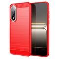 Carcasa de TPU Brushed para OnePlus Ace 5 Ultra/Nord 5 - Fibra de Carbono - Rojo