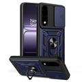 Funda híbrida con anillo giratorio y protector de cámara para OnePlus Nord 5 - Azul