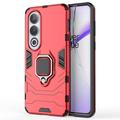 Carcasa Híbrida con Anillo Soporte para OnePlus Nord CE4/Ace 3V - Rojo