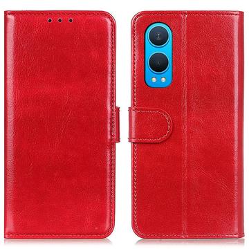 Funda con Cierre Magnético para OnePlus Nord CE4 Lite/Oppo K12x - Estilo Cartera - Rojo