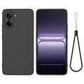 OnePlus Nord CE5 Funda de silicona líquida con correa de mano - Negro