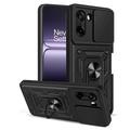 Funda híbrida con anillo giratorio y protector de cámara para OnePlus Nord CE5 - Negro