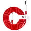 Cable USB Tipo-C OnePlus Warp Charge 5461100011 - 1m - Rojo / Blanco