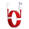 Cable USB Tipo-C OnePlus Warp Charge 5461100012 - 1.5m - Rojo / Blanco