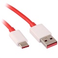 Cable USB Tipo-C OnePlus - Rojo / Blanco