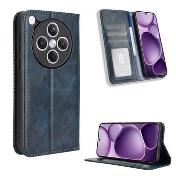 Funda con Cierre Magnético Retro para Oppo Find X8s+ - Estilo Cartera - Azul