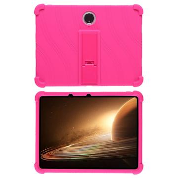 Funda de silicona con soporte para Oppo Pad 2 - Rosa Fuerte
