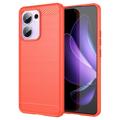 Carcasa de TPU Brushed para Oppo Reno13 F - Fibra de Carbono