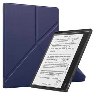 Funda tipo libro con soporte Origami para Kobo Elipsa 2E - Azul Oscuro
