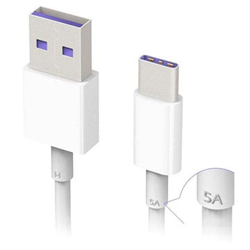 Cable USB Tipo-C Huawei HL1289 SuperCharge - 1m - Blanco