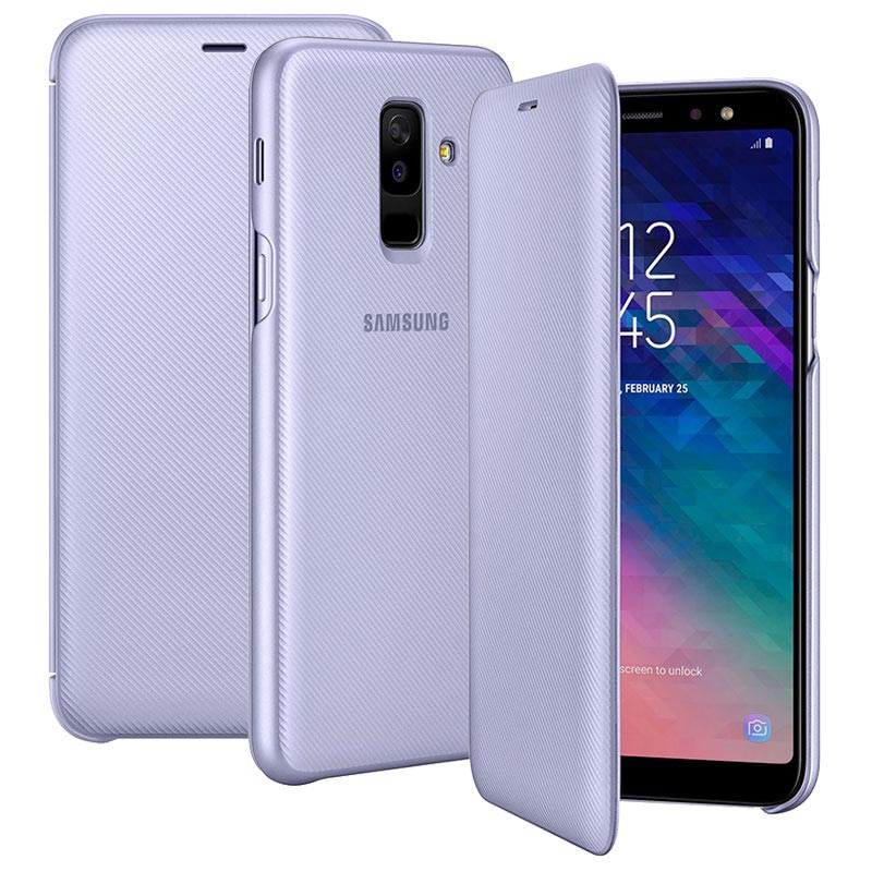 brillo desinfectar Min Funda Wallet Cover para Samsung Galaxy A6+ (2018) EF-WA605CVEGWW