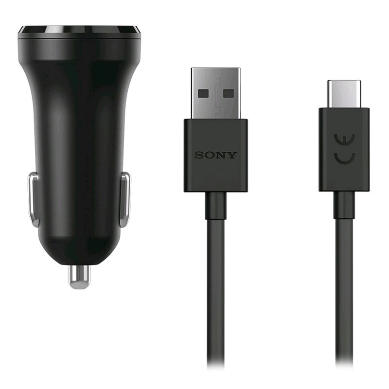 Tipo C USB 3.1 Cable de carga rápida-Sony Xperia XZ2 Compact Doble en coche cargador 
