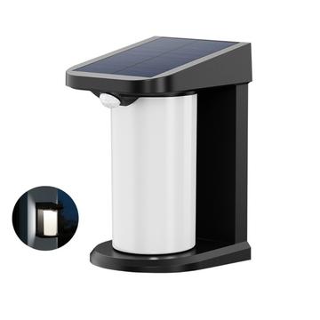 Lámpara LED solar de exterior / Luz de pared con sensor de movimiento PIR YH0619-PIR - Blanco frío