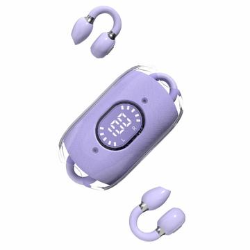 P-Q9 Auriculares inalámbricos con traducción con clip en 140 idiomas - Morado