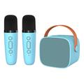 Altavoz Bluetooth karaoke para niños P2 con 2 micrófonos - Azul