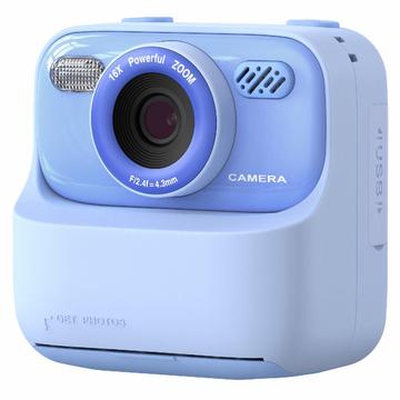 Cámara para niños con impresión instantánea P79 - Doble Lente, 1080P, 32GB - Azul