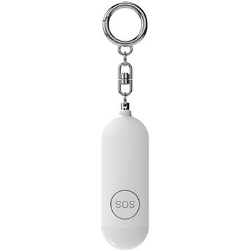 PA100 Alarma de seguridad personal recargable de 130 dB con LED - Blanca