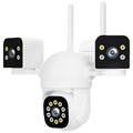 PC288-B3Y10-2MP Cámara de vigilancia WiFi PTZ de triple lente con tarjeta de memoria de 64GB