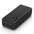 PSOOO M16 65W USB-C/USB-A Power Bank 30000mAh con luces LED - Negro