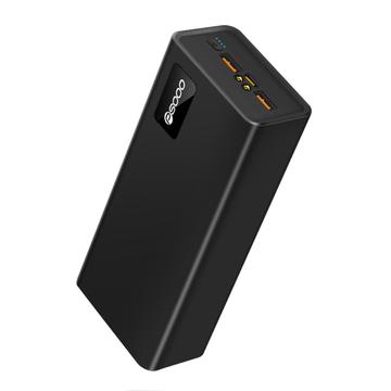 Batería externa PSOOO M16 de 30000mAh y 65W de carga rápida para portátil y móvil - Negro