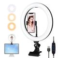 PULUZ PKT3126B LED Ring Light Kit 10.2" 26cm Video Conferencia Iluminación 3 Dimmable Color 10 Brightness Level for Camera Smartphone YouTube TikTok Self-Portrait