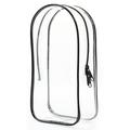 Bolsa de PVC con llavero para peluches y minifiguras Labubu de 17cm - Negra / Transparente