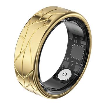 PX02 Crack Design Anillo Inteligente Multifunción con Foto Control - Tamaño: 20.7mm - Dorado