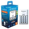 Cargador de pilas inteligente Panasonic Eneloop BQ-CC17 con 4 pilas recargables AA 2000mAh