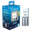 Cargador de pilas Panasonic Eneloop BQ-CC50 con 2 pilas AA recargables de 2000mAh