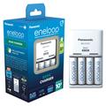 Cargador de pilas Panasonic Eneloop BQ-CC51 con 4 pilas recargables AA 2000mAh