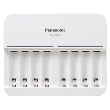 Cargador Panasonic Eneloop BQ-CC63 para 8 x AA/AAA Pilas  - Blanco