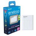 Cargador de pilas Panasonic Eneloop BQ-CC87 SmartPlus USB con 4 pilas recargables AA 2000mAh